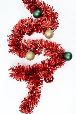 Matte Thick Leaf Tinsel, 11cm