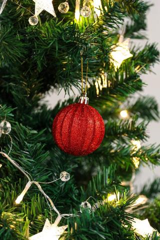 Glitter Shell Hanging Bauble, 6cm