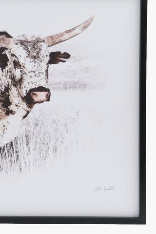 Framed Farm Nguni, 75x100cm