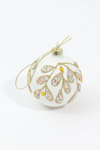 Swirl Iridescent Glitter Bauble