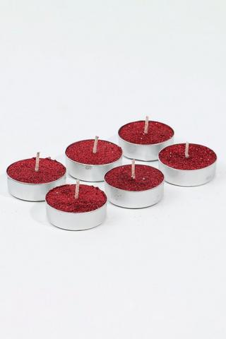 6 Pack Glitter Tealights