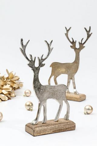 Reindeer Wooden Statue, 20x29cm