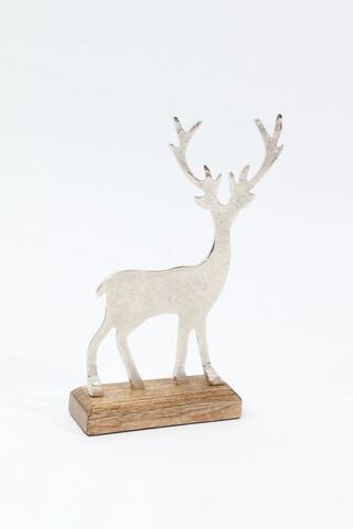 Reindeer Wooden Statue, 20x29cm