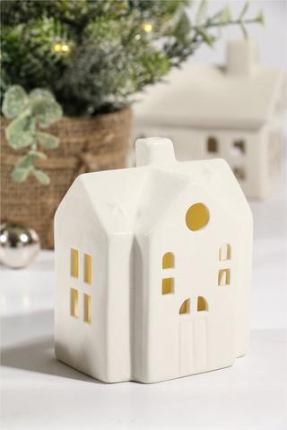 Ceramic Led House, 9x11cm