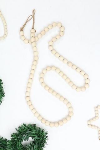Beaded Wooden Garland, 1,8m