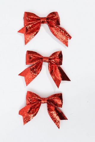 3 Pack Glitter Bows