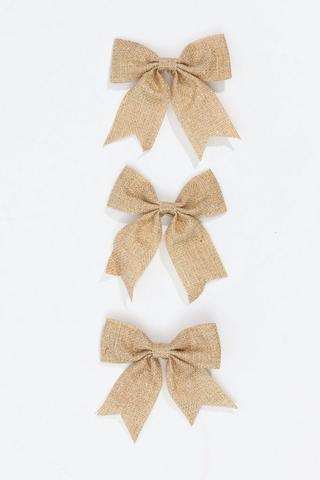 3 Pack Glitter Bows