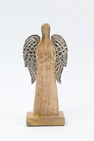 Angel Wooden Statue, 18x31cm