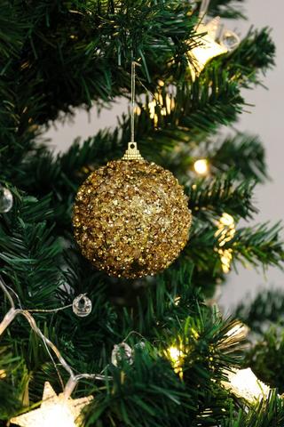 Glitter Hanging Bauble, 7cm