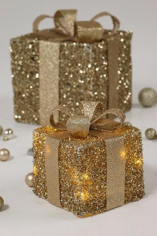 Led Gift Box Decor, 15x13cm
