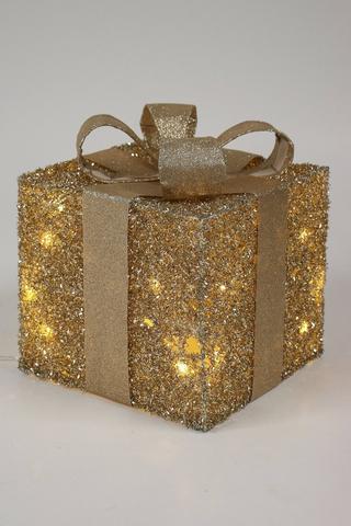 Led Gift Box Decor, 25x23cm