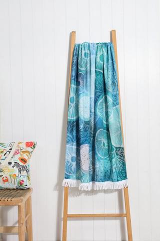 Printed Fringe Classic Floral Beach Towel, 90x150cm