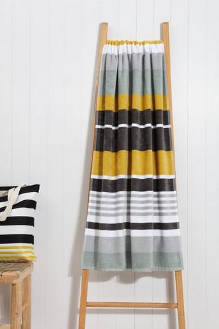 Stripe Classic Cotton Reversible Beach Towel