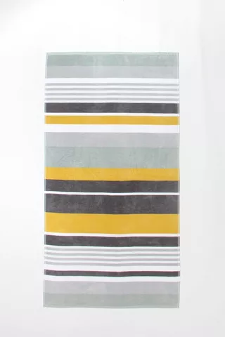 Stripe Classic Cotton Reversible Beach Towel