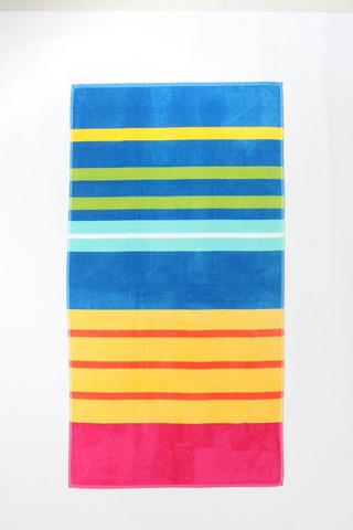 Stripe Classic Cotton Reversible Beach Towel, 85x160cm