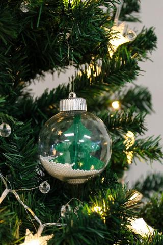 Tree Snowglobe Bauble, 8cm