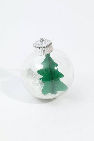 Tree Snowglobe Bauble, 8cm