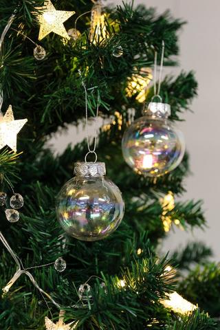 12 Pack Iridescent Baubles
