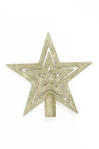 Glitter Star Tree Topper, 24cm
