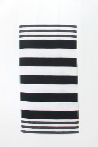 Cabana Border Stripe Reversible Cotton Beach Towel, 70x140cm