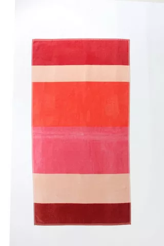Stripe Urban Reversible Cotton Beach Towel, 85x160cm