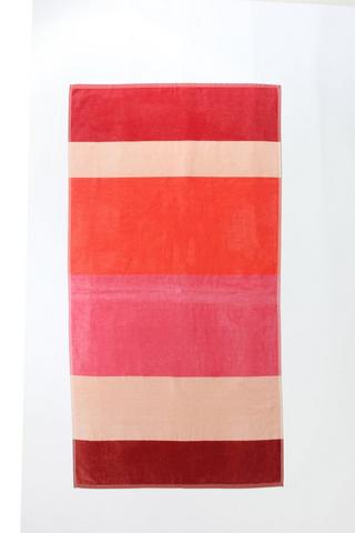 Stripe Urban Reversible Cotton Beach Towel, 85x160cm