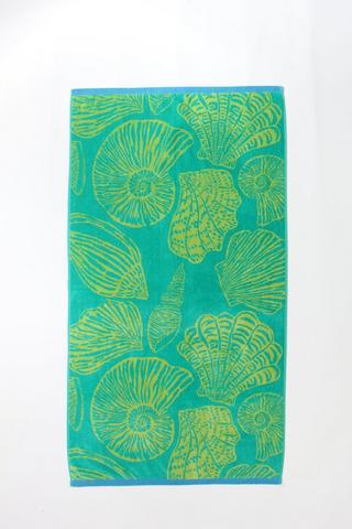 Jacquard Shells Cotton Reversible Beach Towel,85x160cm