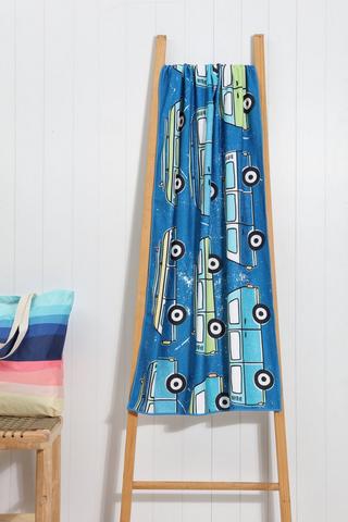 Microfibre Printed Van Beach Towel, Small 70x130cm