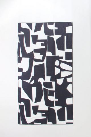 Microfibre Printed Obsidian Beach Towel Large, 80x150cm