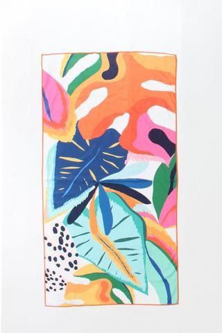 Microfibre Printed Tropical Beach Towel Small, 70x130cm