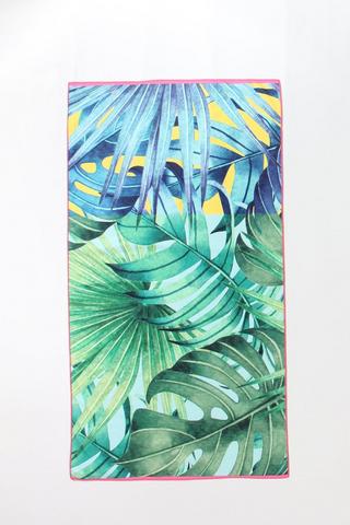Microfibre Printed Fern Beach Towel Large, 80x150cm