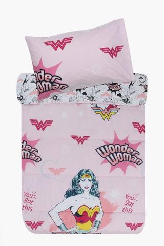 Polycotton Wonder Woman Reversible Comforter Set