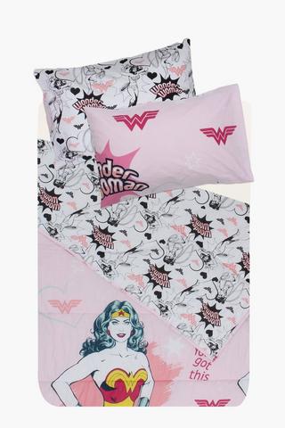 Polycotton Wonder Woman Reversible Comforter Set