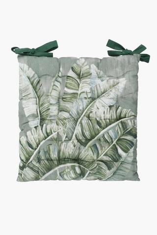 Printed Willard Leaf Chair Pad, 50x50cm