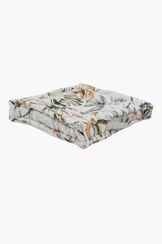 Printed Rainforest Mattress Cushion, 50x50x10cm