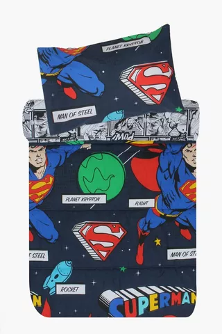 Polycotton Superman Reversible Comforter Set