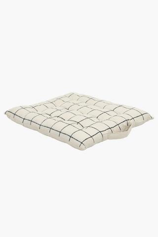 Clifton Check Chair Pad, 40x40cm