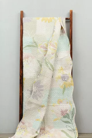 Soft Touch Botanic Patchwork Quilt, 200x220cm