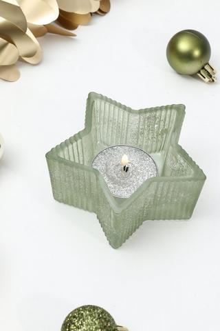 Star Glass Candle Tealight Holder