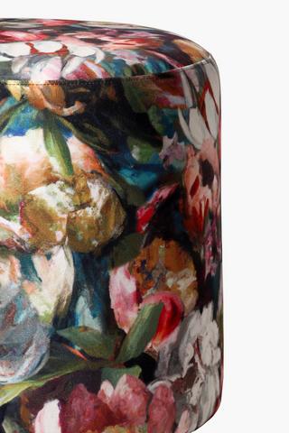 Floral Round Ottoman