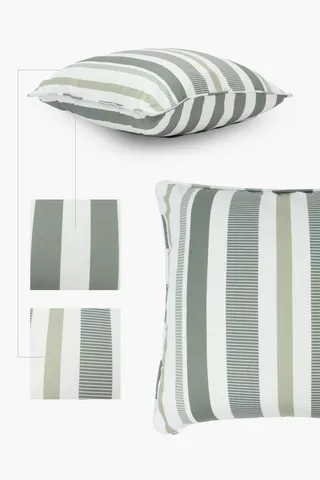 Printed Patio Stripe Scatter Cushion, 60x60cm