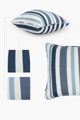 Printed Patio Stripe Scatter Cushion, 60x60cm