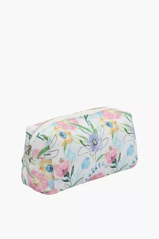 Printed Floral Toiletry Bag