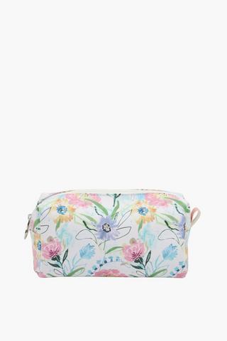 Printed Floral Toiletry Bag