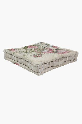 Printed Sodwana Protea Mattress Cushion, 50x50x10cm