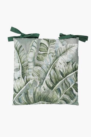 Printed Willard Leaf Chair Pad, 40x40cm