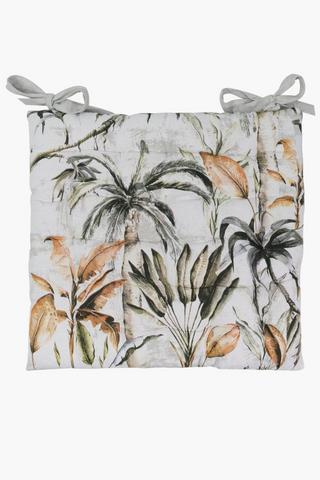 Printed Rainforest Chair Pad, 50x50cm