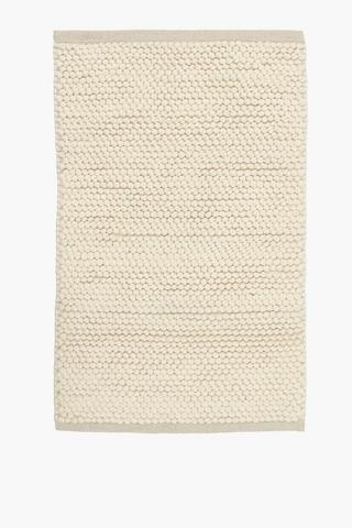 Cotton Braided Bauble Bath Mat, 50x80cm