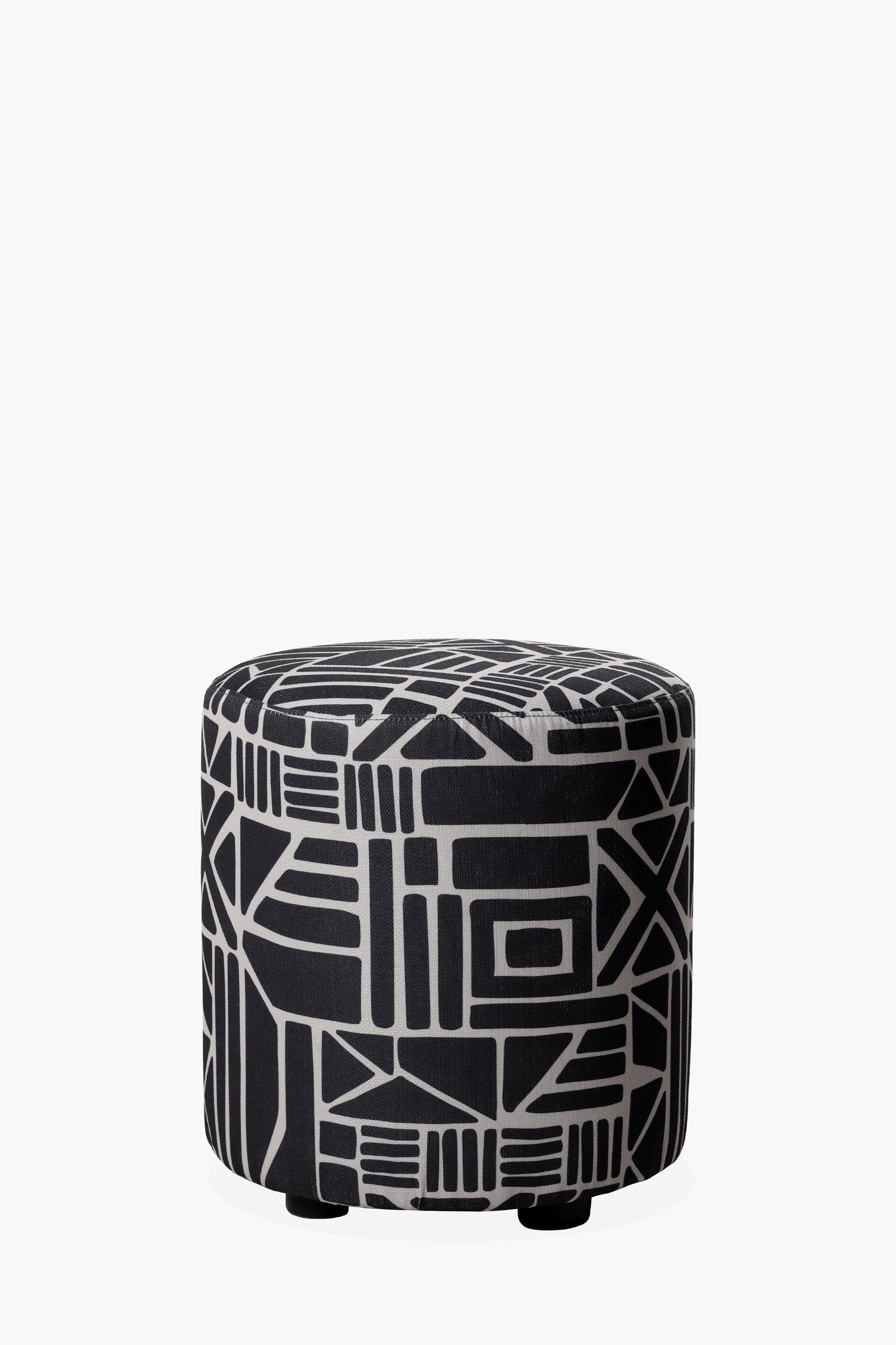 Round Velvet Ottoman