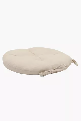 Plain Round Cotton Chair Pad, 50cm